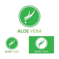 aloe vera logotyp vektor illustration mall