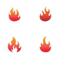 Feuer Logo Vorlage Flamme Symbol Symbol Vektor