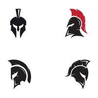 starker und mutiger spartanischer oder spartanischer kriegskrieger helm logo.entworfen mit vorlagenvektorillustrationsbearbeitung.