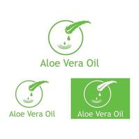 aloe vera logotyp vektor illustration mall