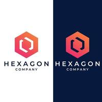 logo box hexagon oder würfel und technologie hexagon logo kreatives einfaches logo.by unter verwendung moderner vorlagenvektorillustrationsbearbeitung. vektor