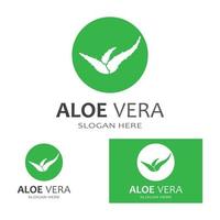 aloe vera logo vektorillustrationsvorlage vektor