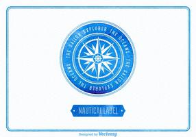 Free vector watercolor nautical label