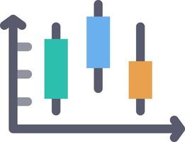 ljusstake diagram platt ikon vektor
