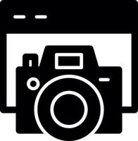 Kamera-Website-Glyphen-Symbol vektor