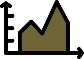 gefüllte Diagrammlinie gefülltes Symbol vektor