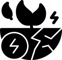 Glyphen-Symbol für nachhaltige Energie vektor