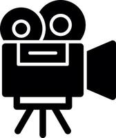 Symbol für Filmkamera-Glyphe vektor