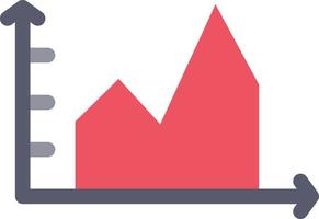 gefülltes Diagramm flaches Symbol vektor
