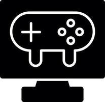 Glyphen-Symbol für Gaming-PC-Linie vektor