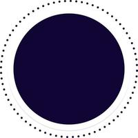 blauer Kreis mit gepunktetem Rand. vektor