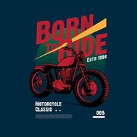 motorcykelkonstverk för t-shirtdesign vektor