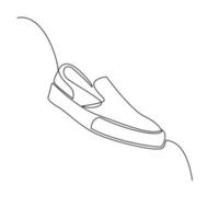 vektor kontinuerlig linje ritning sneakers