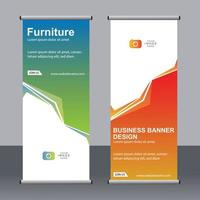 Business-Banner-Roll-up-Set Standee-Banner-Vorlage. vektor