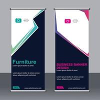 Business-Banner-Roll-up-Set Standee-Banner-Vorlage. vektor