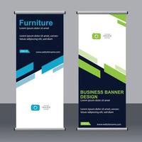 Business-Banner-Roll-up-Set Standee-Banner-Vorlage. vektor