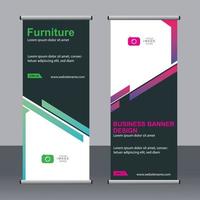 Business-Banner-Roll-up-Set Standee-Banner-Vorlage. vektor