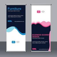 Business-Banner-Roll-up-Set Standee-Banner-Vorlage. vektor