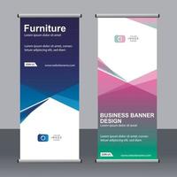 Business-Banner-Roll-up-Set Standee-Banner-Vorlage. vektor