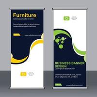 Business-Banner-Roll-up-Set Standee-Banner-Vorlage. vektor