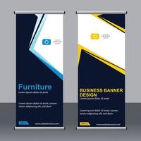 Business-Banner-Roll-up-Set Standee-Banner-Vorlage. vektor