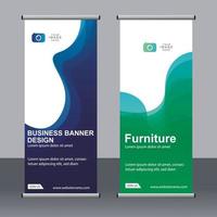 Business-Banner-Roll-up-Set Standee-Banner-Vorlage. vektor