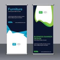 Business-Banner-Roll-up-Set Standee-Banner-Vorlage. vektor