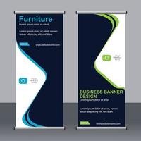 Business-Banner-Roll-up-Set Standee-Banner-Vorlage. vektor