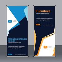 Business-Banner-Roll-up-Set Standee-Banner-Vorlage. vektor