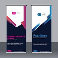 Business-Banner-Roll-up-Set Standee-Banner-Vorlage. vektor