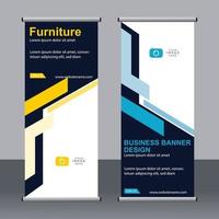 Business-Banner-Roll-up-Set Standee-Banner-Vorlage. vektor