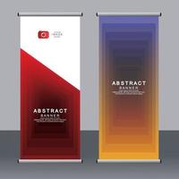 Business-Banner-Roll-up-Set Standee-Banner-Vorlage. vektor