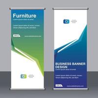 Business-Banner-Roll-up-Set Standee-Banner-Vorlage. vektor