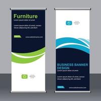 Business-Banner-Roll-up-Set Standee-Banner-Vorlage. vektor