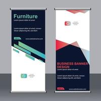 Business-Banner-Roll-up-Set Standee-Banner-Vorlage. vektor