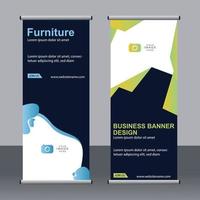 Business-Banner-Roll-up-Set Standee-Banner-Vorlage. vektor