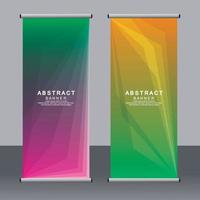 business banner roll up set standee banner mall. vektor