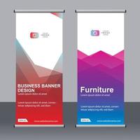 Business-Banner-Roll-up-Set Standee-Banner-Vorlage. vektor