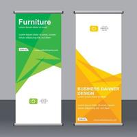 Business-Banner-Roll-up-Set Standee-Banner-Vorlage. vektor