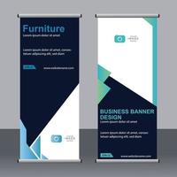 Business-Banner-Roll-up-Set Standee-Banner-Vorlage. vektor