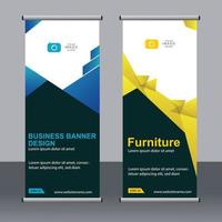 Business-Banner-Roll-up-Set Standee-Banner-Vorlage. vektor