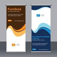 Business-Banner-Roll-up-Set Standee-Banner-Vorlage. vektor