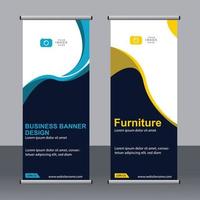 Business-Banner-Roll-up-Set Standee-Banner-Vorlage. vektor