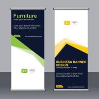 Business-Banner-Roll-up-Set Standee-Banner-Vorlage. vektor