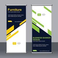 Business-Banner-Roll-up-Set Standee-Banner-Vorlage. vektor