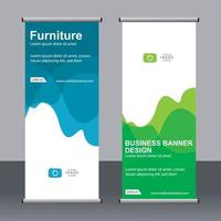 Business-Banner-Roll-up-Set Standee-Banner-Vorlage. vektor