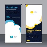 Business-Banner-Roll-up-Set Standee-Banner-Vorlage. vektor