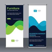 Business-Banner-Roll-up-Set Standee-Banner-Vorlage. vektor