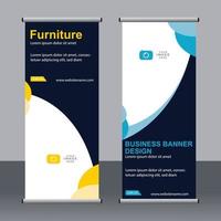 Business-Banner-Roll-up-Set Standee-Banner-Vorlage. vektor