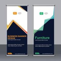 Business-Banner-Roll-up-Set Standee-Banner-Vorlage. vektor